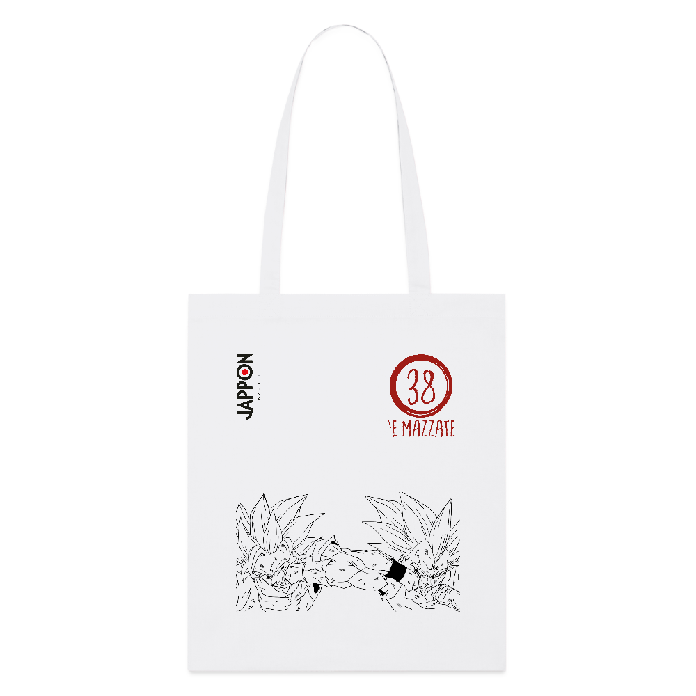 38 GokuVSMajinVegeta - Tote Bag - bianco